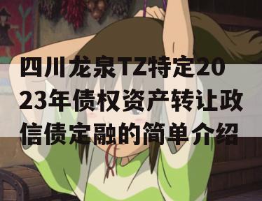 四川龙泉TZ特定2023年债权资产转让政信债定融的简单介绍