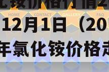 氯化铵价格行情2023年12月1日（2020年氯化铵价格走势）
