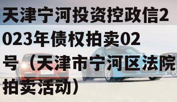 天津宁河投资控政信2023年债权拍卖02号（天津市宁河区法院拍卖活动）