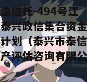 央企信托-494号江苏泰兴政信集合资金信托计划（泰兴市泰信房地产评估咨询有限公司）