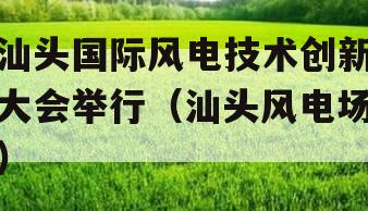 汕头国际风电技术创新大会举行（汕头风电场）