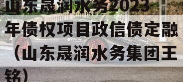 山东晟润水务2023年债权项目政信债定融（山东晟润水务集团王铭）