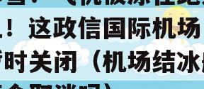 暴雪！飞机被冻在跑道上！这政信国际机场，暂时关闭（机场结冰航班会取消吗）
