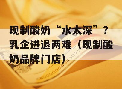 现制酸奶“水太深”？乳企进退两难（现制酸奶品牌门店）