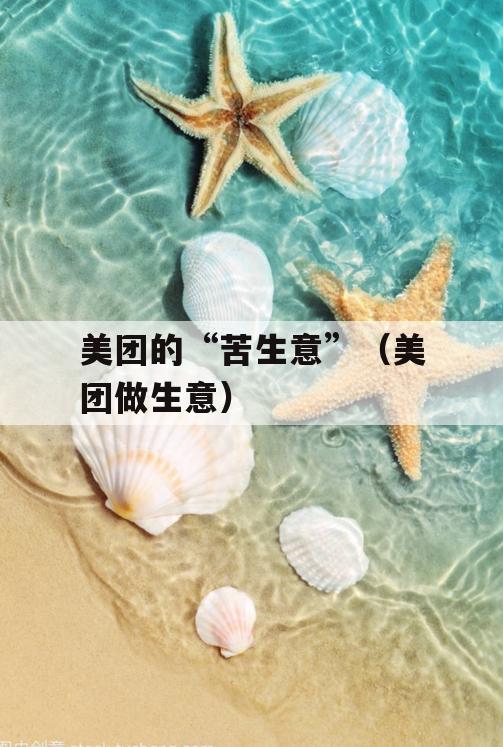 美团的“苦生意”（美团做生意）