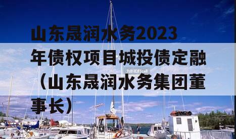 山东晟润水务2023年债权项目城投债定融（山东晟润水务集团董事长）