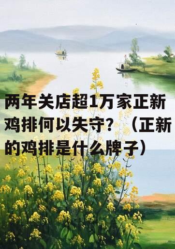 两年关店超1万家正新鸡排何以失守？（正新的鸡排是什么牌子）