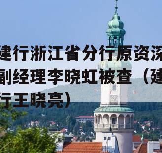 建行浙江省分行原资深副经理李晓虹被查（建行王晓亮）