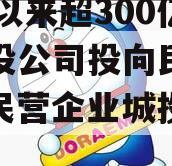 11月以来超300亿元城投公司投向民营房企（民营企业城投公司投放）