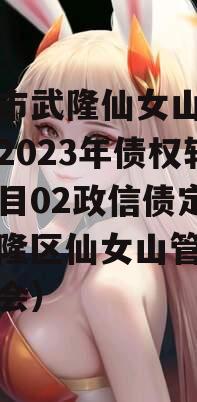 重庆市武隆仙女山新区开发2023年债权转让项目02政信债定融（武隆区仙女山管理和委员会）