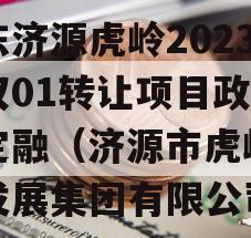 山东济源虎岭2023债权01转让项目政信债定融（济源市虎岭经济发展集团有限公司）