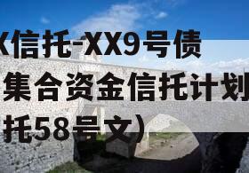 XX信托-XX9号债券集合资金信托计划（信托58号文）