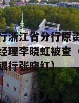 建行浙江省分行原资深副经理李晓虹被查（建设银行张晓红）