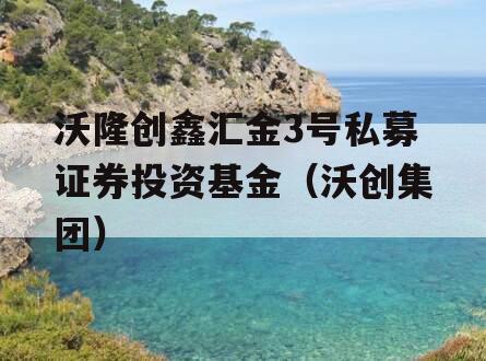 沃隆创鑫汇金3号私募证券投资基金（沃创集团）