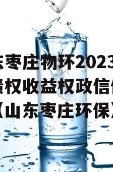 山东枣庄物环2023年债权收益权政信债定融（山东枣庄环保）