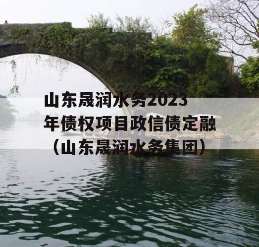 山东晟润水务2023年债权项目政信债定融（山东晟润水务集团）
