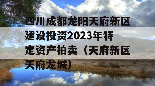 四川成都龙阳天府新区建设投资2023年特定资产拍卖（天府新区天府龙城）