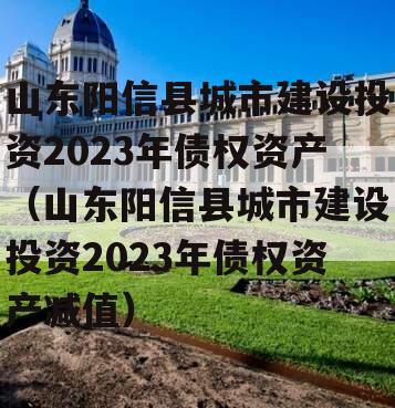 山东阳信县城市建设投资2023年债权资产（山东阳信县城市建设投资2023年债权资产减值）