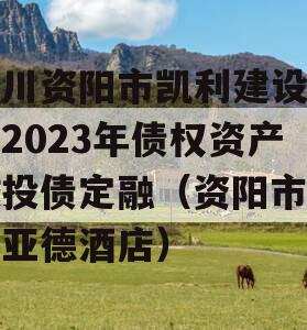 四川资阳市凯利建设投资2023年债权资产城投债定融（资阳市凯里亚德酒店）
