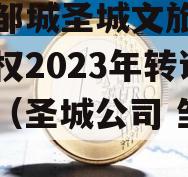 山东邹城圣城文旅信托收益权2023年转让计划（圣城公司 邹城）