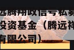 志远腾翔政信号私募证券投资基金（腾远祥科技有限公司）