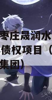 山东枣庄晟润水务2023年债权项目（枣庄晟润集团）