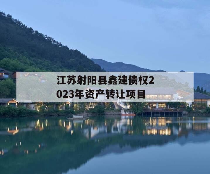 江苏射阳县鑫建债权2023年资产转让项目