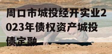 周口市城投经开实业2023年债权资产城投债定融