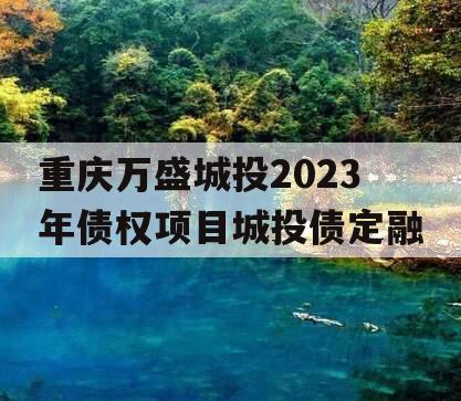 重庆万盛城投2023年债权项目城投债定融