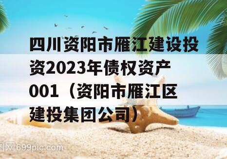 四川资阳市雁江建设投资2023年债权资产001（资阳市雁江区建投集团公司）