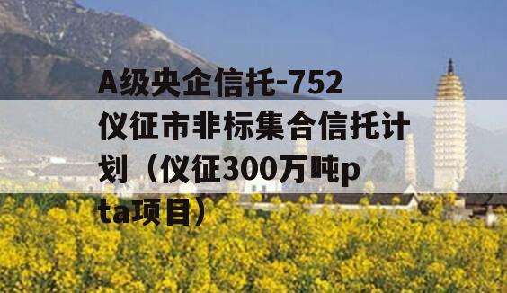 A级央企信托-752仪征市非标集合信托计划（仪征300万吨pta项目）