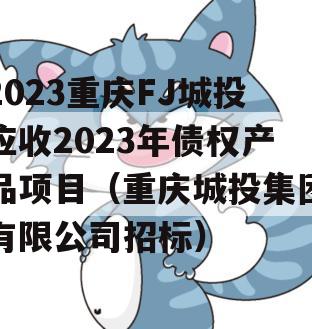 2023重庆FJ城投应收2023年债权产品项目（重庆城投集团有限公司招标）