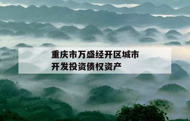 重庆市万盛经开区城市开发投资债权资产