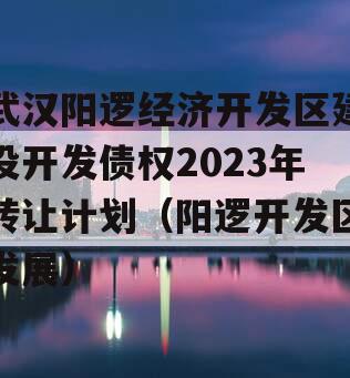 武汉阳逻经济开发区建设开发债权2023年转让计划（阳逻开发区发展）