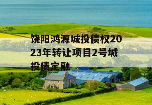 饶阳鸿源城投债权2023年转让项目2号城投债定融
