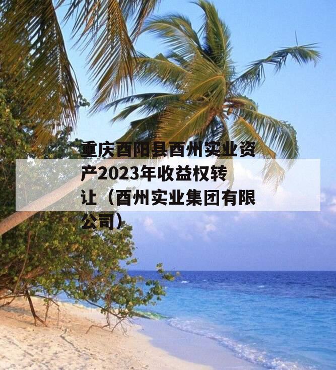 重庆酉阳县酉州实业资产2023年收益权转让（酉州实业集团有限公司）
