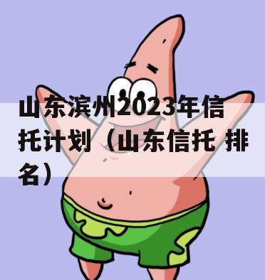 山东滨州2023年信托计划（山东信托 排名）