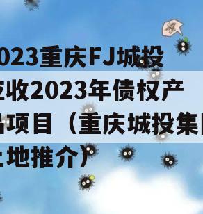 2023重庆FJ城投应收2023年债权产品项目（重庆城投集团土地推介）