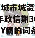 包含邹城市城资控政信2023年政信期364天CNY债的词条