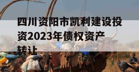 四川资阳市凯利建设投资2023年债权资产转让