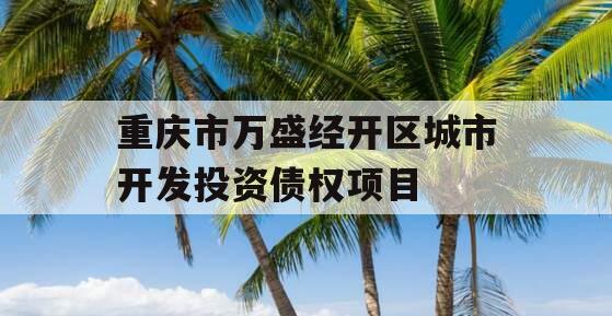 重庆市万盛经开区城市开发投资债权项目