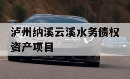 泸州纳溪云溪水务债权资产项目
