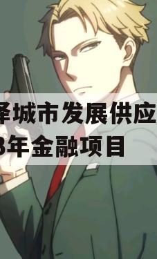 菏泽城市发展供应链2023年金融项目