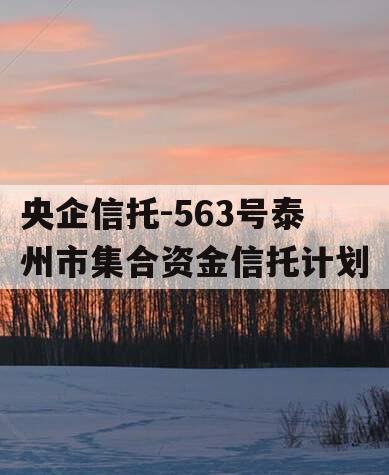央企信托-563号泰州市集合资金信托计划