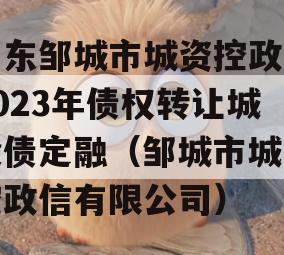 山东邹城市城资控政信2023年债权转让城投债定融（邹城市城资控政信有限公司）
