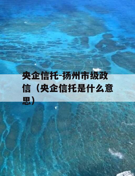 央企信托-扬州市级政信（央企信托是什么意思）
