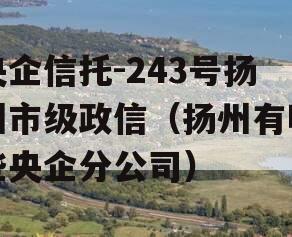 央企信托-243号扬州市级政信（扬州有哪些央企分公司）