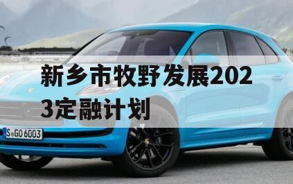 新乡市牧野发展2023定融计划