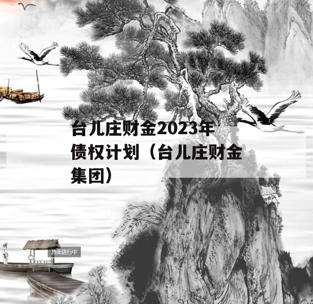 台儿庄财金2023年债权计划（台儿庄财金集团）