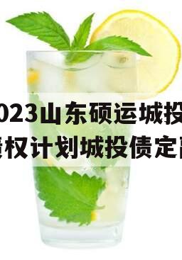 2023山东硕运城投债权计划城投债定融